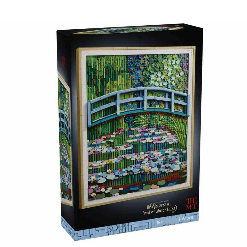 Monet Bridge over a Pond of Water Lilies building block set