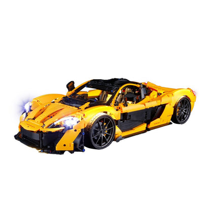 Hypercar block model shown with LED light kit accessory