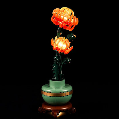 Detail view of the 278 piece chrysanthemum set