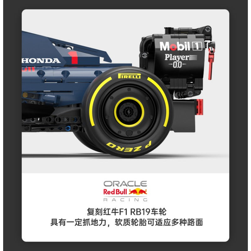 championship Formula racing car building block model, cockpit and interior detail
