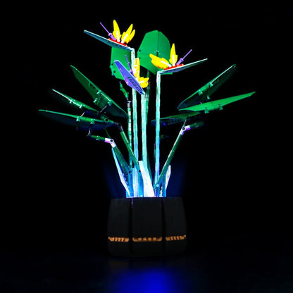 Bird of paradise building block set packaging contents