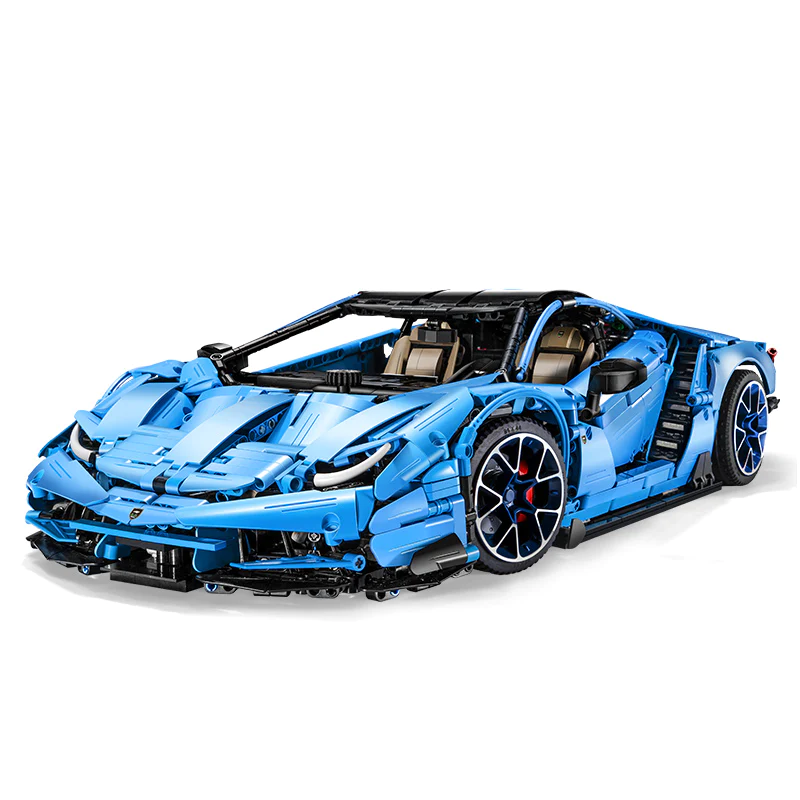 anniversary edition Italian supercar building block model, side profile view