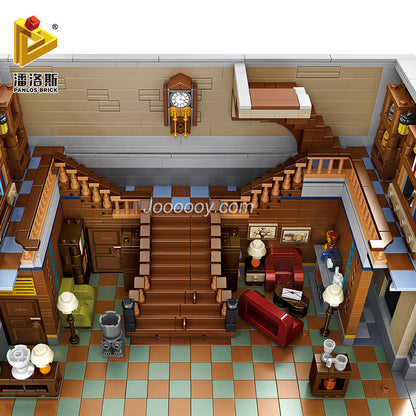 Mystic Sanctum Tower Building Set full assembled model on display