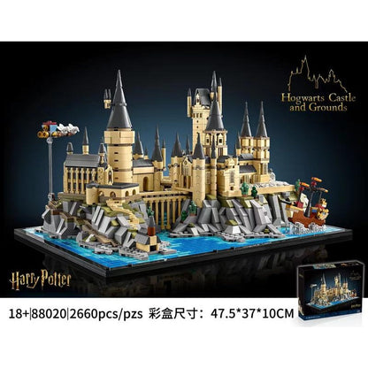 Hogwarts Castle and Grounds castle building block set, bricks-only version