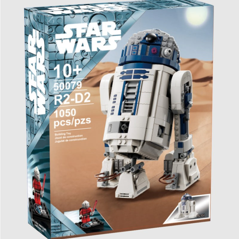 Buildable astromech droid building block model assembled