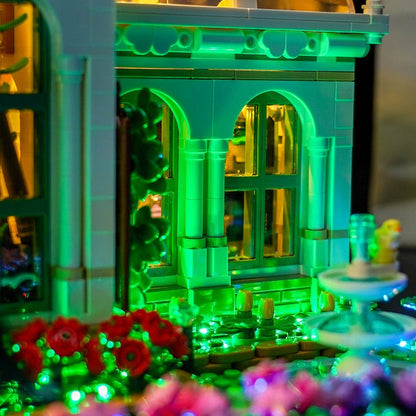 Garden block set image showing the lighting option in use