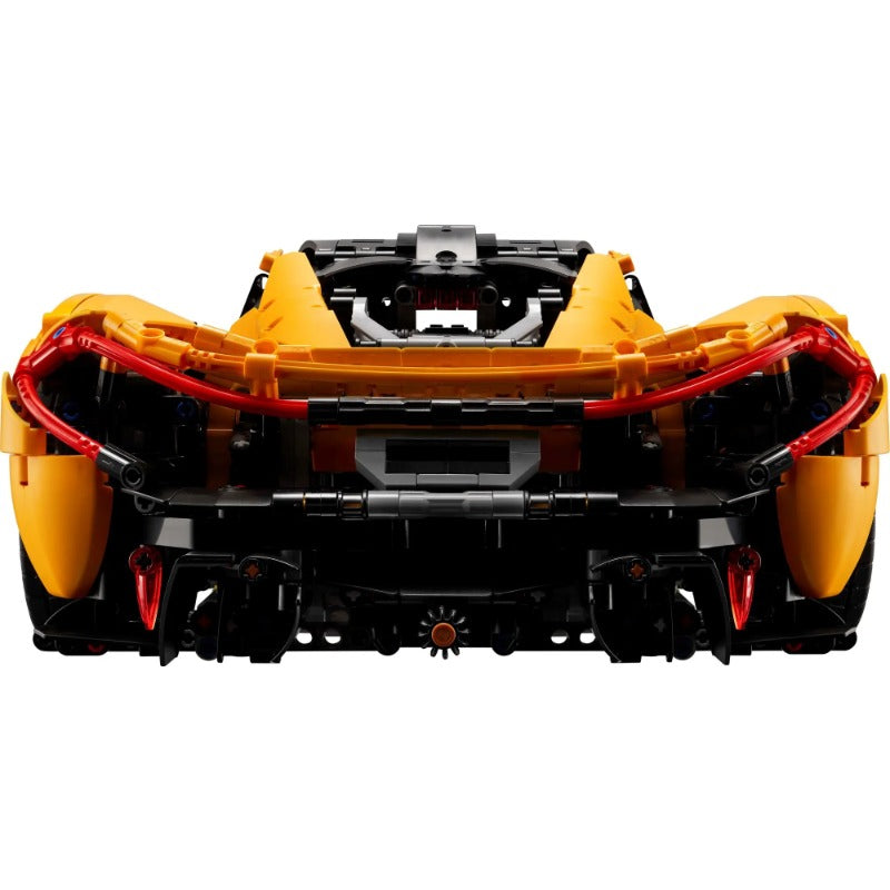 Detail view of the car's body panels in bricks