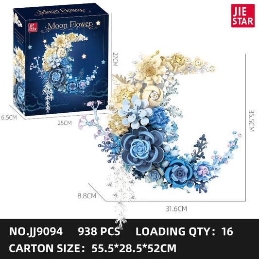 Moonflower building block set fully assembled