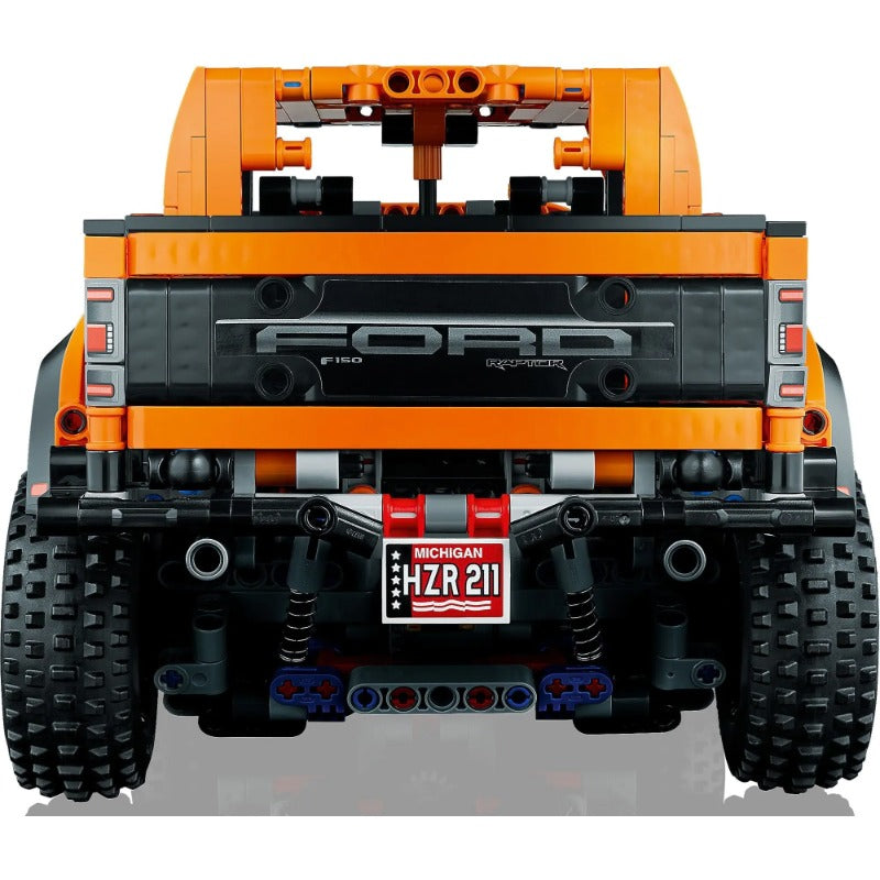 Underside chassis detail of the assembled pickup truck