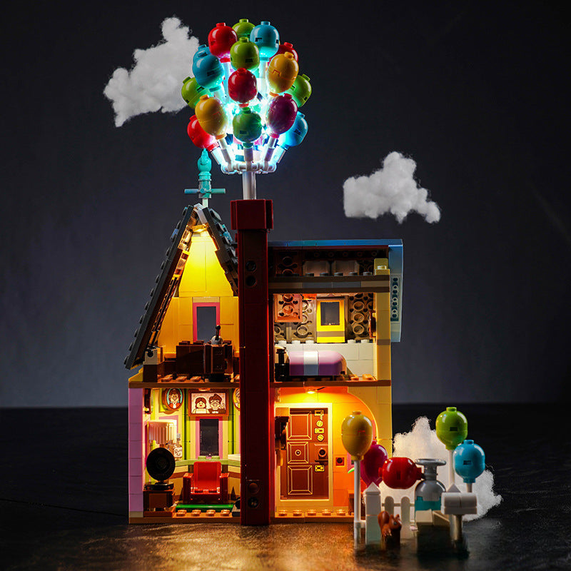 Balloon house display model built from ABS plastic bricks