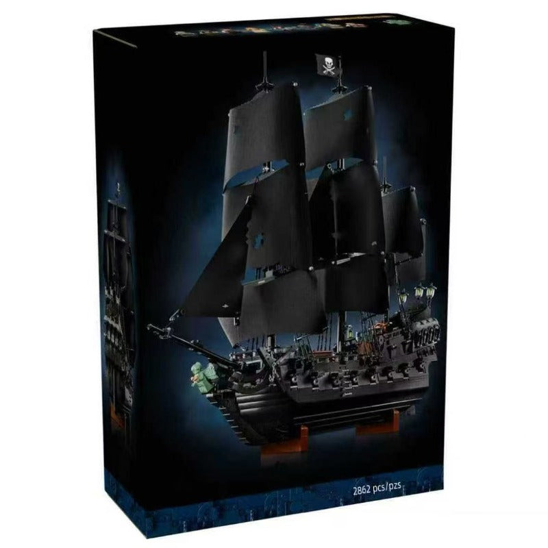 Captain Jack Sparrow's Pirate Ship building block model, detail shot