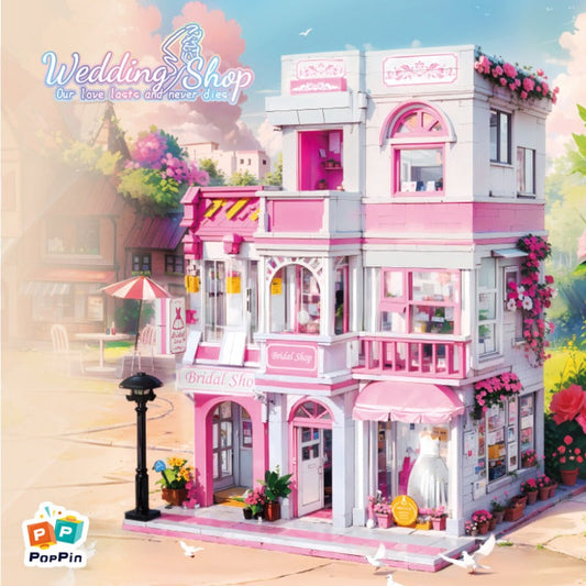 Wedding Dress Parlor Micro Brick Building Set – 1004 PCS – full display view
