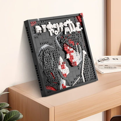 Album mosaic MOC building block set, detail view