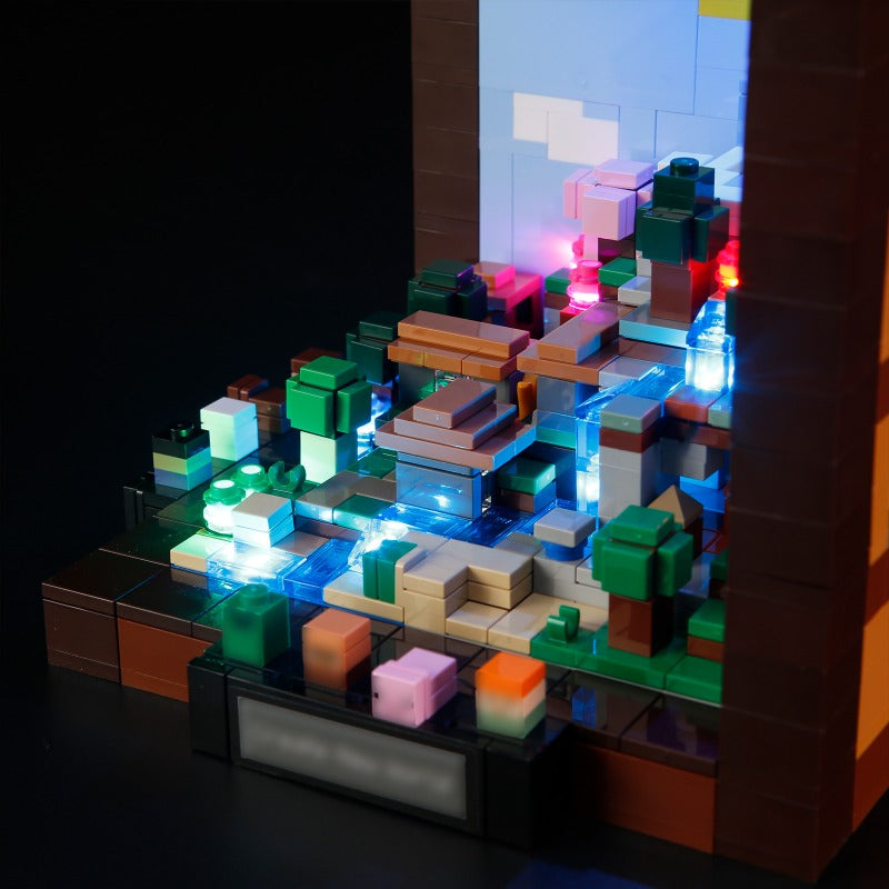 Side angle of the 1195-piece block model