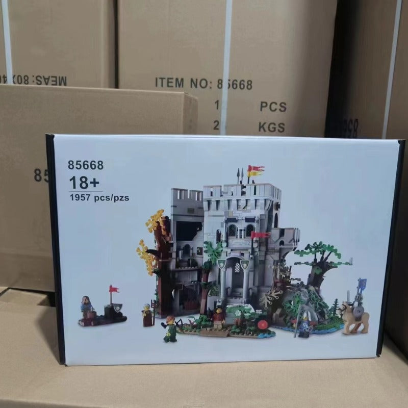 Forest Castle Retreat Building Set side angle building block construction