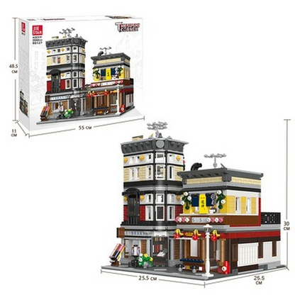 sushi restaurant building block set display setting view