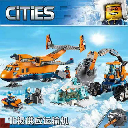 Side view of the arctic cargo plane building block model