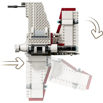 Angled display view of the finished starfighter model
