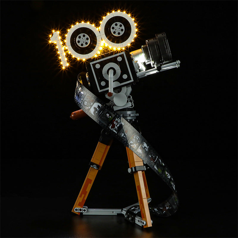 Camera building block set with LED lighting option