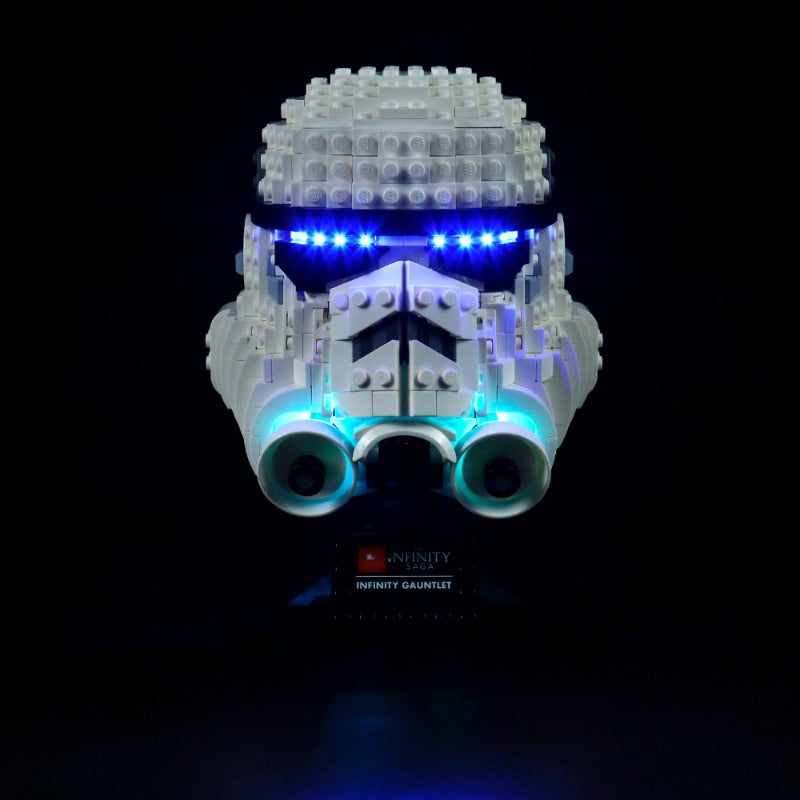 Helmet model shown with its lighting components