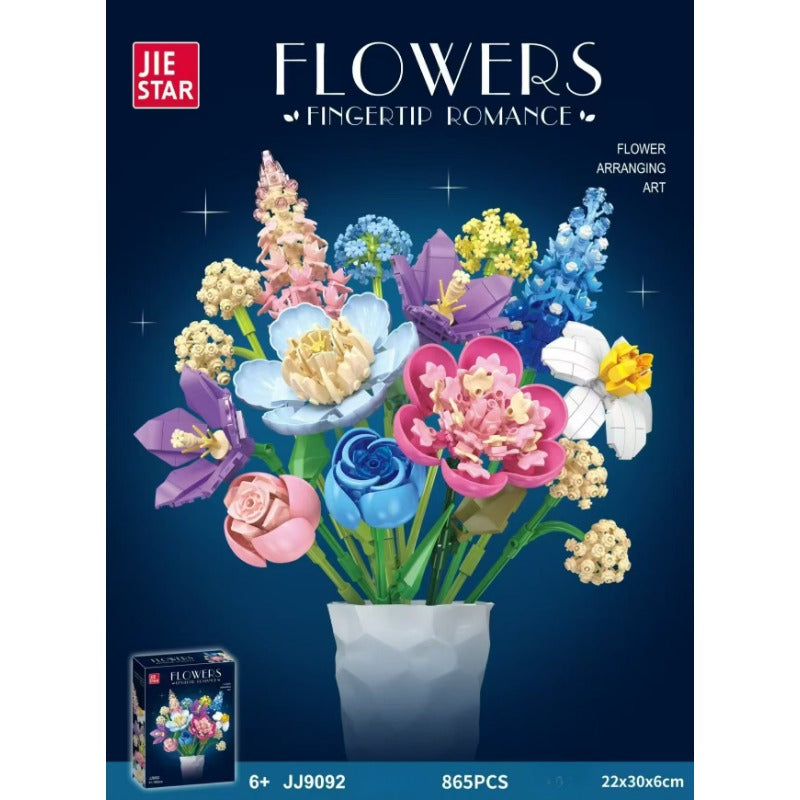 Fingertip Romance flower building block set – finished model