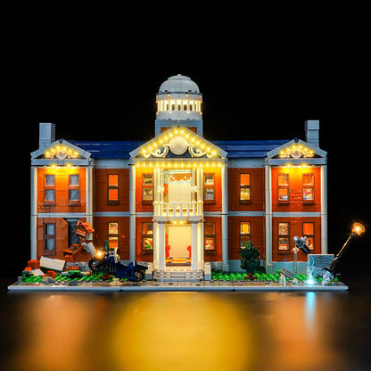 Mansion building set overview showing the finished build