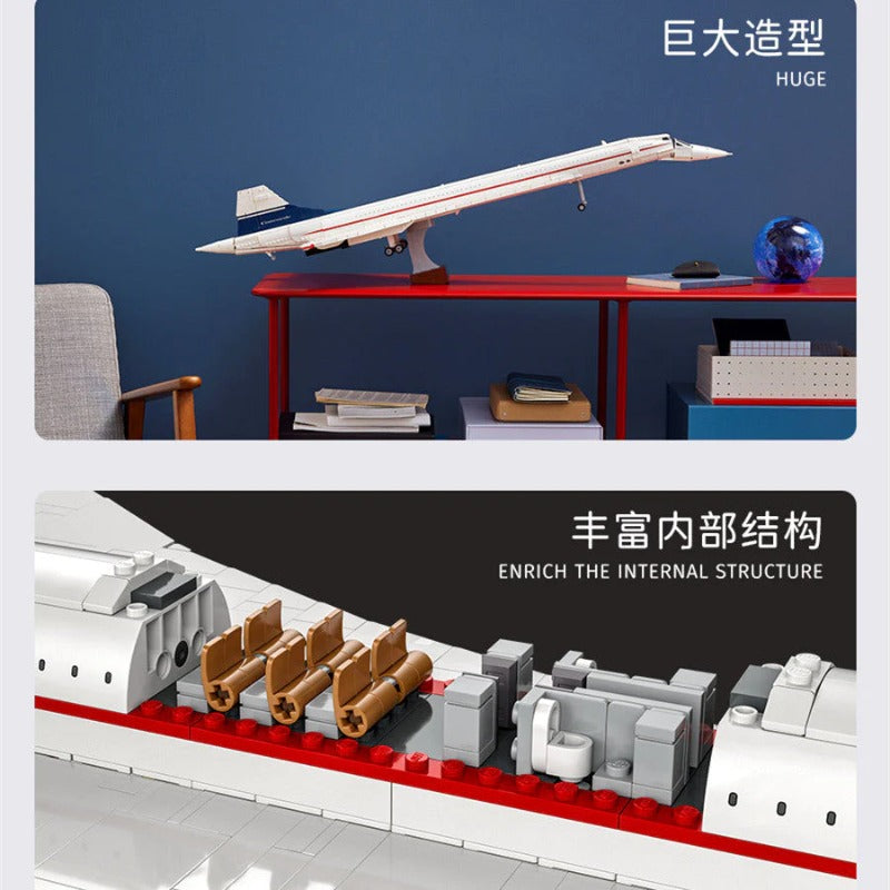 Extra product view of the Concorde block-built plane