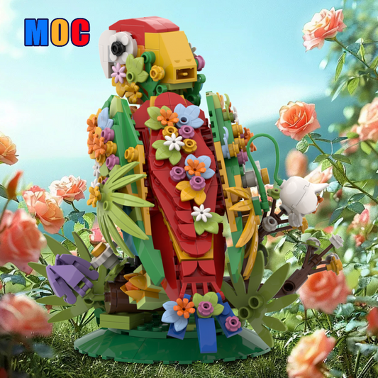 Flower Language Bird building block set assembled