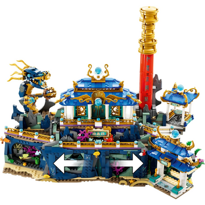 Detail view of the dragon palace building block set