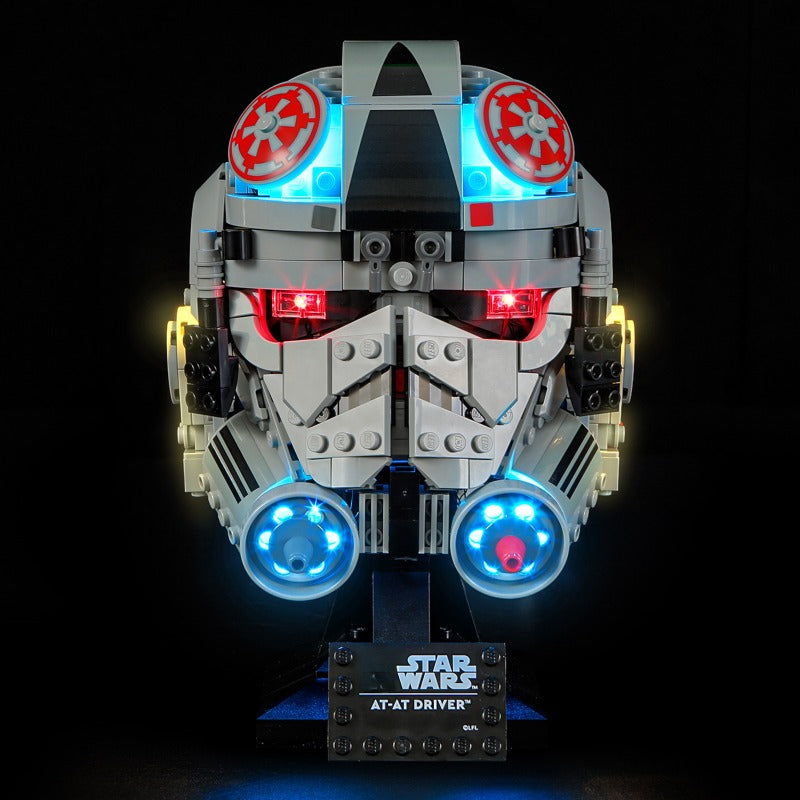 Helmet building block model with LED lighting option
