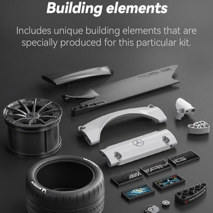 RC hypercar building block model, door and panel detail