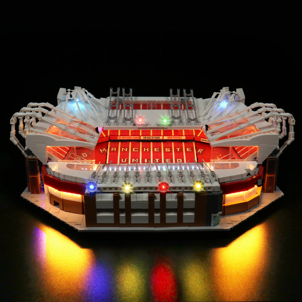 Old Trafford Football Stadium Building Set detailed close-up of brick construction