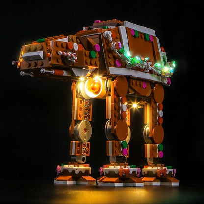 Front view of the 697-piece gingerbread-style walker building block set