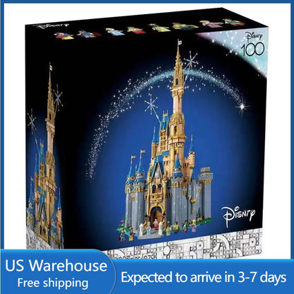 Fairytale castle building block model, full front view