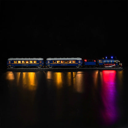 Additional view of the Orient Express train brick model