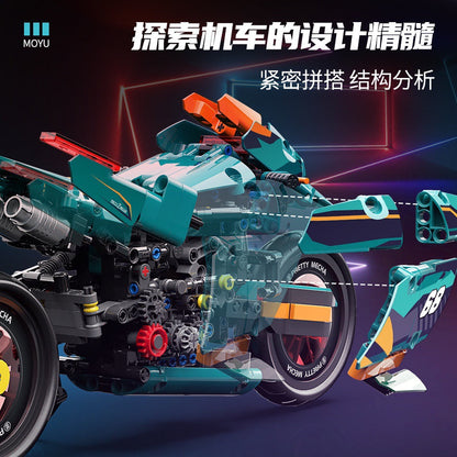 Front angle of the finished cyber motorcycle build