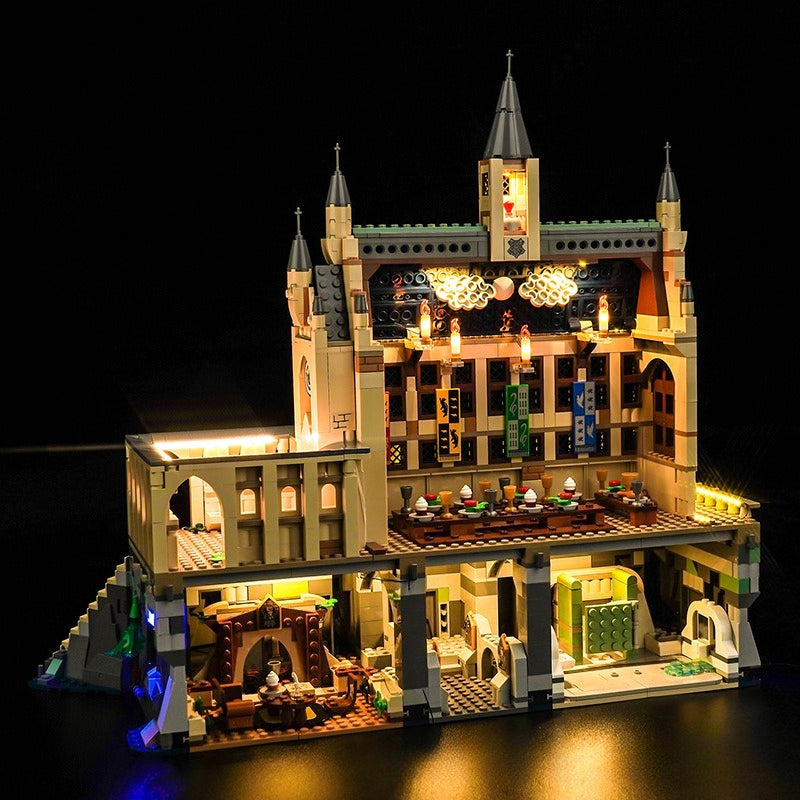 Castle great hall shown lit up with the LED lighting kit