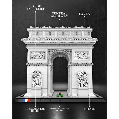 arc de triomphe building block set exterior detail view
