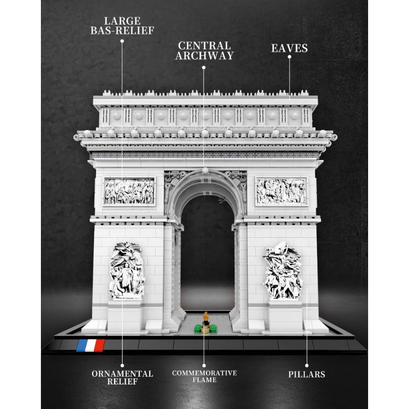 arc de triomphe building block set full model overview