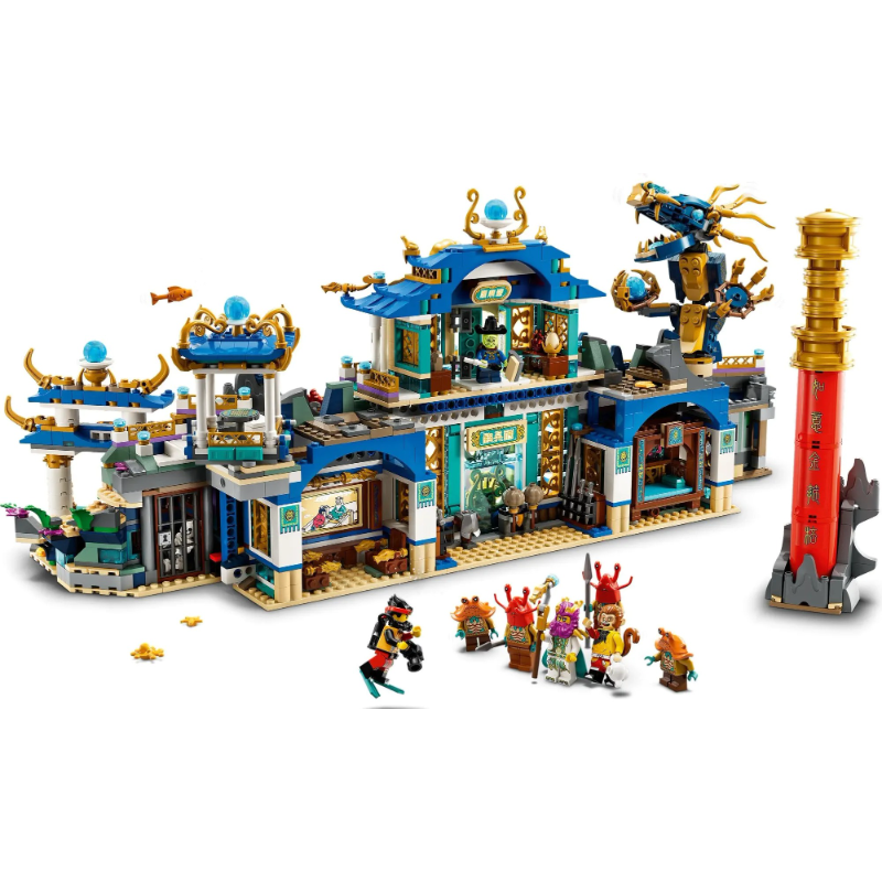 2364-piece dragon palace brick model, alternate view