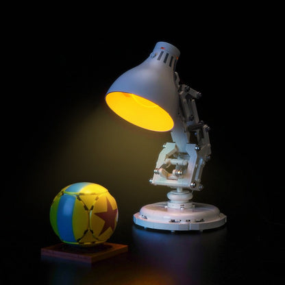 Luxo Jr. block model shown with the LED lighting option