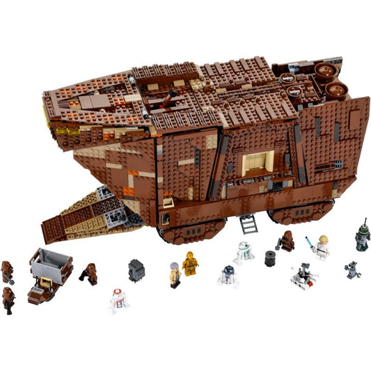 Sandcrawler vehicle building block set fully assembled