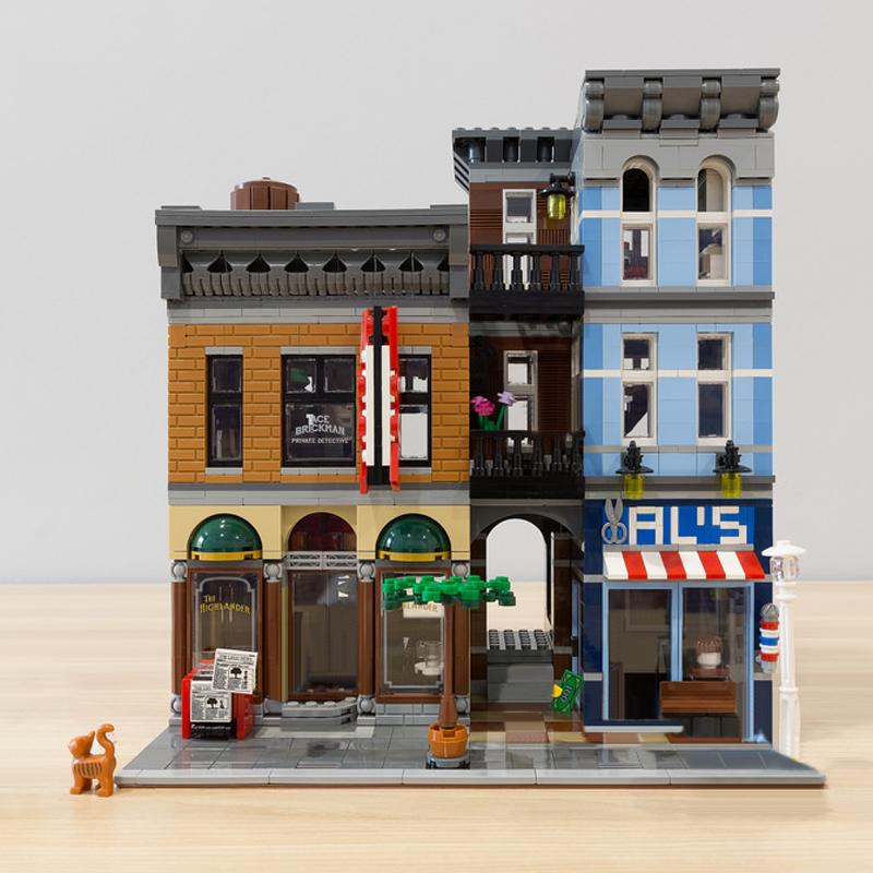 Detective's Office Building Set side angle building block construction
