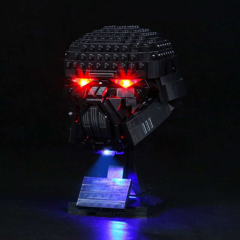 Additional LED option product photo for the helmet brick set
