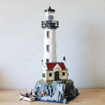Close-up of the lighthouse rotating light section