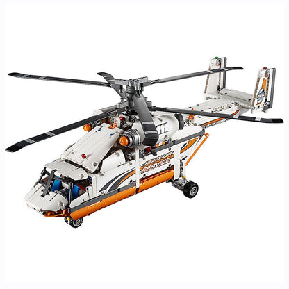 Assembled heavy lift helicopter building block model