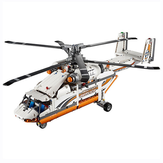 Assembled heavy lift helicopter building block model