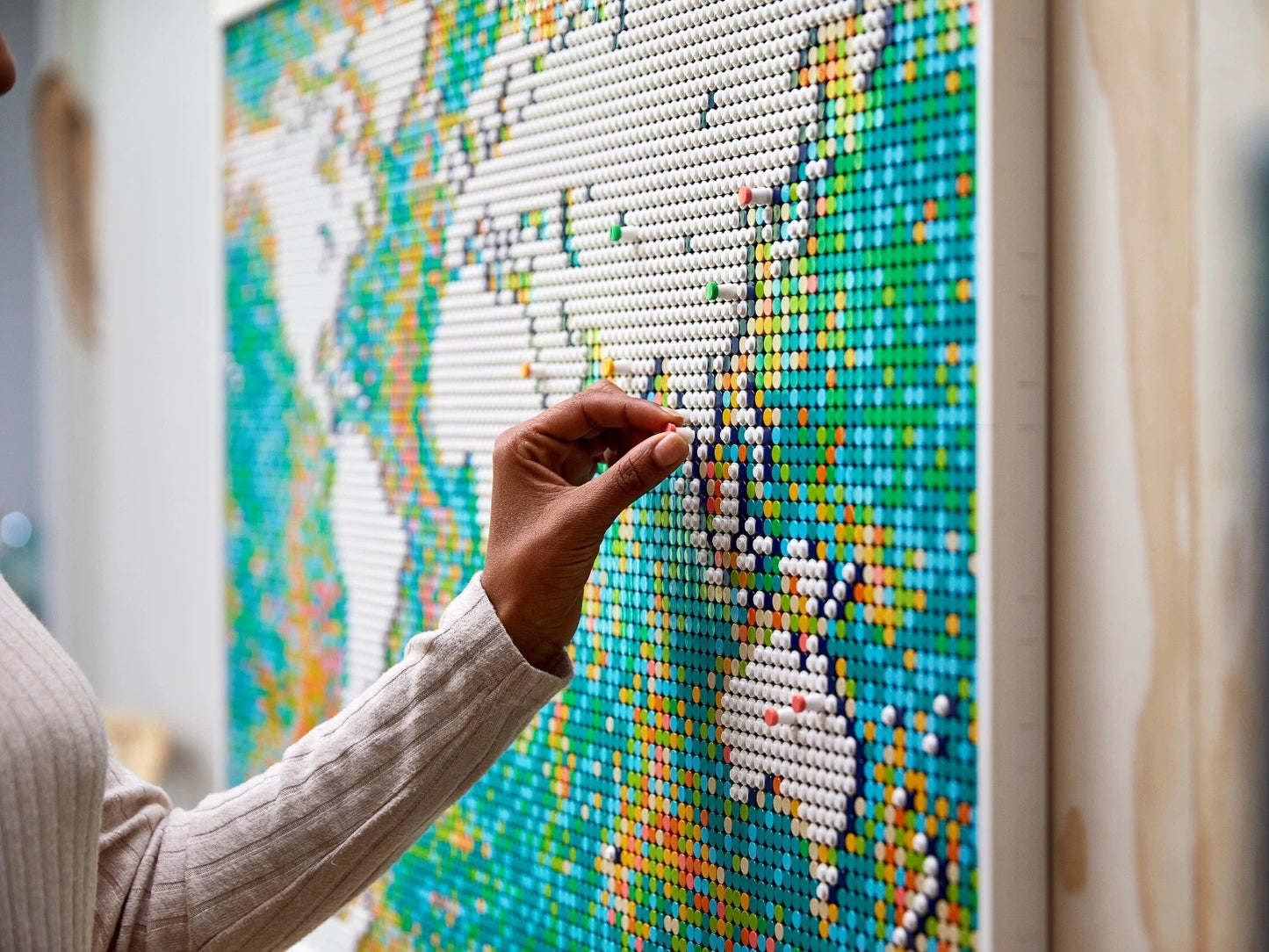 World Map Wall Art Building Set 31203 – 11695 PCS Mosaic Decor | Premium Collector Display Brick Set