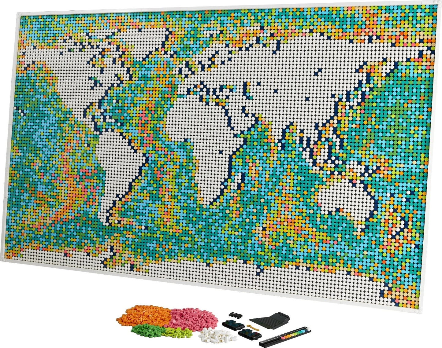 World Map Wall Art Building Set 31203 – 11695 PCS Mosaic Decor | Premium Collector Display Brick Set